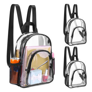 1-3Pcs PVC Transparent Backpack Portable Outdoor Sports Fitness Knapsack Casual Travel Visible Backpack Handbag
