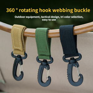 Outdoor tactical webbing nylon rotating buckle climbing buckle belt clip fixed buckle multifunctional keychain belt buckle