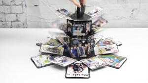 DIY Romantic Starry Sky Explosion Tower Box Scrapbook Photo Album Craft Kit for Gift Anniversary Birthday Wedding Valentine