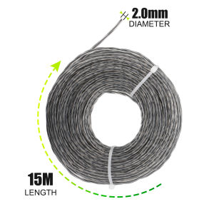 CMCP 2.0-4.0mm 15M 30M Spool Lawn Trimming Line Nylon Square Distortion Spiral Brush Cutter Rope Lawn Mower Head Accessory