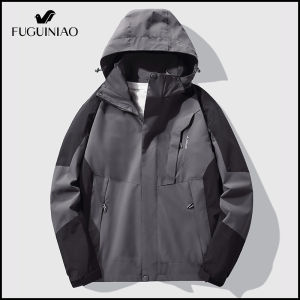 Fuguiniao 2023 xu hướng mới Windproof đi bộ đường dài cắm trại thường nhật chống thấm nước nam giới áo khoác mỏng trekking ngoài trời dáng rộng áo khoác Jacket nam Áo Gió