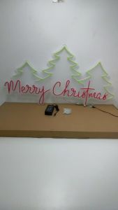 Elegant LED Merry Christmas Neon Sign Wall Decoration for Festive Holiday Decor