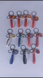 Gantungan Kunci Karet 3D Logo Klub Sepakbola Madrid Barca Man United Chelsea Juve Milan Roma