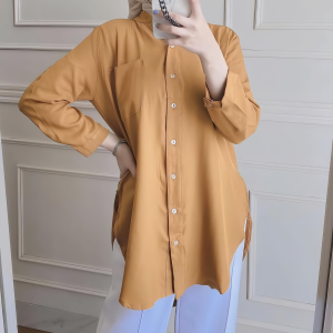 BAJU KEMEJA TOYOBO POLOS WANITA PUTIH ATASAN OVERSIZE LENGAN PANJANG ONE SIZE