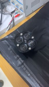 Lampu kerja LED warna ganda Amber + lampu kabut putih 3 inci 40W tahan air cocok untuk sepeda motor truk mobil Off Road mengemudi LED