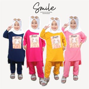 CKids Set Atasan dan Celana Anak Perempuan Smile