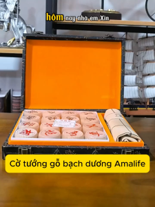 Bộ Cờ Tướng Gỗ VIP Tự Nhiên 4.8cm Dày 17cm Bộ Cờ Tướng Làm Quà Tặng + Bàn Cờ Da Cùng Vali Đựng Cờ Tướng Họa Tiết Cổ Điển
