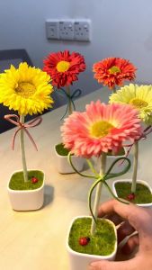 KnD Flower Desk Decoration Bunga Hiasan Rumah Pejabat Artificial Flower Bunga Plastik Wedding Gift