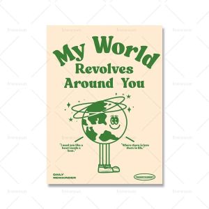 Retro Quotes Poster Love Yourself Stay Strong Print Canvas Vintage Cowboy Green Trendy Painting Dorm Wall Decor Daily Reminders