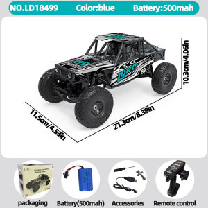 LDRC LD18499 1:18 4WD RC Off-Road Car Rock Crawler Climbing Vehicle 2.4G Remote Control Scale Model Toy Gift for Boys Adults