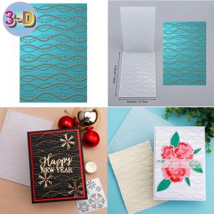 3D Embossing Folder Wavy Line Christmas Tree Decor Spider Web Background For Add Textured Detail to Paper Craft Project Making