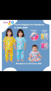 Pajama Terno For Baby Girl Pang Tulog Sleepwear Infant to Toddler Newborn Up to 12 Years old
