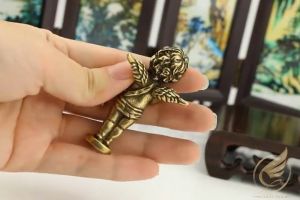 Decor Mini Tượng Thần Tình Yêu Cupid Dễ Thương Trang Trí Tiểu Cảnh Trà Đạo Bằng Đồng Thau - Đồ Đồng Thuận Tâm