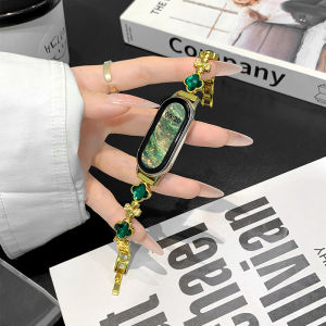 Uhada | Metal Diamond Lucky Clover Strap for Smart Mi Band 10 9 8/7/6