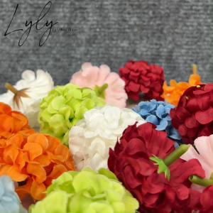 Đầu Bông Tú cầu Ong Mini size 5cm (pingpoonng) nguyên liệu làm hoa trang trí sự kiện decor quay chụp. Hoa Lụa LyLy Decor