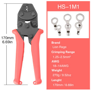 Japanese Style Labor Saving Crimping Pliers High Carbon Steel Mini Cold Crimping Pliers Ut Ot C45 Plug-in Terminal Pliers