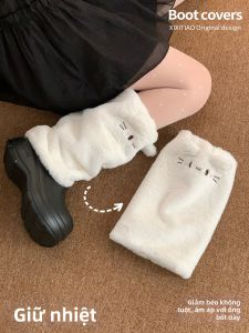 XIXITIAO | Cute Cat Pattern Winter Leg Warmers Soft Lolita