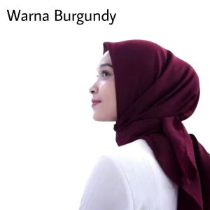 Hijab Segi Empat Paris Premium Warna Burgundy