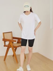 เสื้อยืด Pure ผ้าฝ้าย สีขาว หลวม คอกลมแขนสั้นพอดี ผู้หญิง ฤดูร้อน เสื้อท่อนบน หลากหลาย Base Layer For Layering And ลำลอง Wear