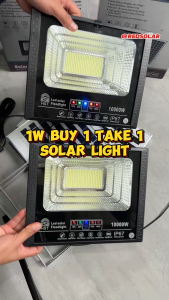 IKXO ซื้อ 1 แถม 1 Solar Light แผ่นใหญ่ โคมไฟโซล่าเซล โคมไฟพลังงานแสงอาทิตย์ แสงสีขาว ไฟโซล่าเซลล์ กันน้ำ ไฟ Solar Cell โคมไฟสปอร์ตไลท์ พร้อมรีโมท