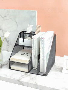 [1PC] Borong365 Rak Buku Pemegang Kertas Table Document Stand A4 Paper Organizer Desk Stationery Rack File Book Holder 文件夹架
