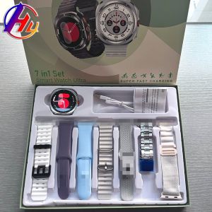 🎁 Original Product + FREE Shipping 🎁 Xiaomi 2025 Smart watch Ultra 7 in1 Waterproof 7 Straps Men Women 49MM Bluetooth Call Heart rate Wireless Charging Fitness Bracelet Smartwatch set True screw true buckle WU70 For Huawei Xiaomi ios