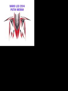 Striping Sticker Lis Honda Vario Fi 110 LED 2014 2015 Putih Corak Merah