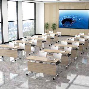 Movable Flip Top Connectable Training Table