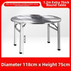 Stainless Foldable Round Commercial Large Table