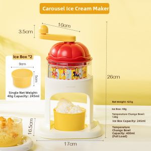 SHUEHO | Rotating Carousel Manual Ice Shaver for Home Use