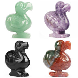 Artistone Hand-carved Stone Dodo Bird Statue Natural Stone Animal Figurine for Birthday Gift Home Car Office Car Desktop Decoration