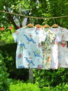 CAIYINGFANG | Short Sleeve Bamboo Cotton Romper Light Summer Breathable