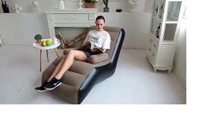 Bộ Ghế Lười Tựa Lưng Bơm Hơi SHKAT01. Kiểu Dáng Hàn Quốc Bọc Nhung Mềm Mại-Mẫu Hiện Đại -BẢO HÀNH 1-1 HAKATASHOP