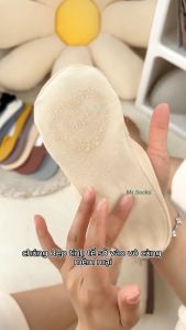 Tất tàng hình nữ Mr.Socks đi giày búp bê có đệm cao su chống tuột gót chất liệu sợi cotton cao cấp PO-LOSOCK-LUA-3015