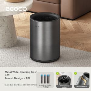 ecoco | Bathroom Specific Stainless Steel Trash Can