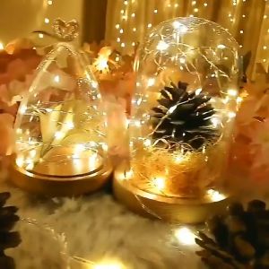 5M 50 LED Light Christmas Lights Strip Fairy Lights Battery Operated Light Room Curtain Party Festive Wedding Decoration Christmas Decoration