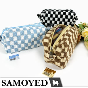 Tempat / Kotak Pensil / Alat Tulis / Kosmetik / Dompet / Tas Kain Rajut / Stationery / Pencil / Pen / Cosmetic / Travel Case / Box / Pouch / Bag Knitted Samoyed PCCS-K52