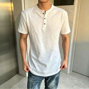 OUMULONG | Vintage Style Breathable Bamboo Linen Polo Shirt
