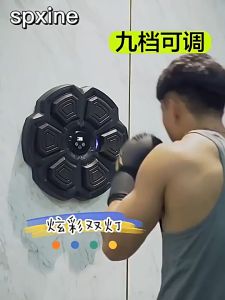 Music Boxing Machine Wall Target LED Reaction Goal Music Boxing Training FitnessTrainer for Kids Adults Home