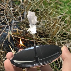 Solar Igniter Environmentally Friendly Windproof Waterproof Portable Small Tool for Outdoor Hiking Camping Wilderness Survival