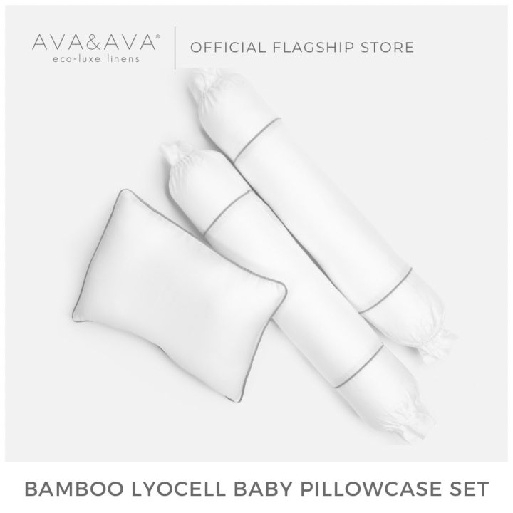 AVA & AVA® 100 Bamboo Lyocell 3pc Baby Pillowcase Set (Baby Pillowcase