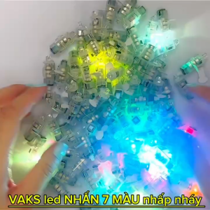 Combo 10 đèn led NHẤN 7 MÀU có chớp dùng pin _ trang trí tiệc lễ hội làm đèn lồng..v.v