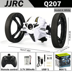WLtoys | RC Car Q207 4WD With Wifi Hd Camera Bounce Car Flexible Wheels Rotation Led Light 2.4G Remote Control Jumping Vehicle Boys Toys
