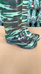 Long Camouflage Rain Boots Army Green Waterproof Rain Shoes Kasut Getah Banjir Hujan Kasut Sawah Bendang Mesin Rumput
