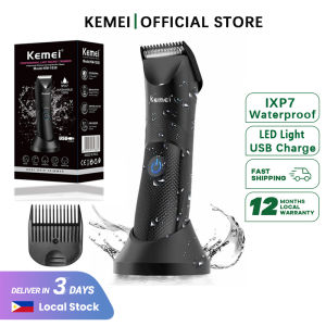 Kemei KM-1838 Pubic Hair Trimmer For Men Women Vagina Rechargeable Epilator Hair Remover Bikini Body Shaver Private Part