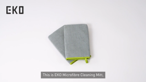 EKO Microfiber Cleaning Mitt | Stainless Steel Cloth | Lint-Free Reusable Polishing Cloth