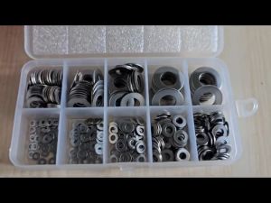 360PCS/BOX M2-M10 Stainless Steel Flat Washer Plain Washer Flat 304 Gasket Ring