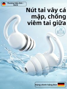 Waterproof Swim Earplugs Professional Silicone Shark Fin