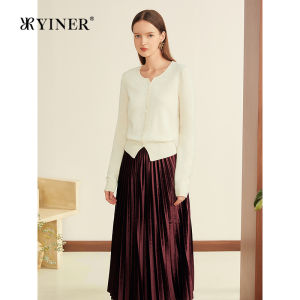 French Style Seagull Collar Wool Cashmere Blended Plant Embroidery Knit Sweater
