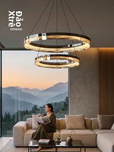 XUANJIDAO | Đèn chùm sang trọng lớn với hai nguồn sáng